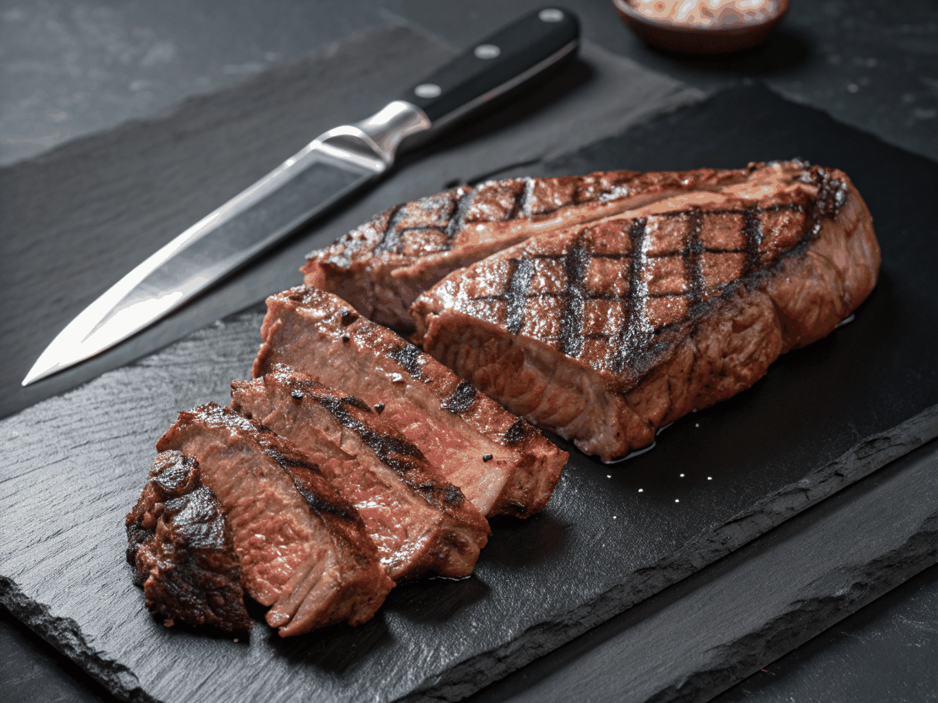 Wood-grilled Florentine steak with sea salt and rosemary